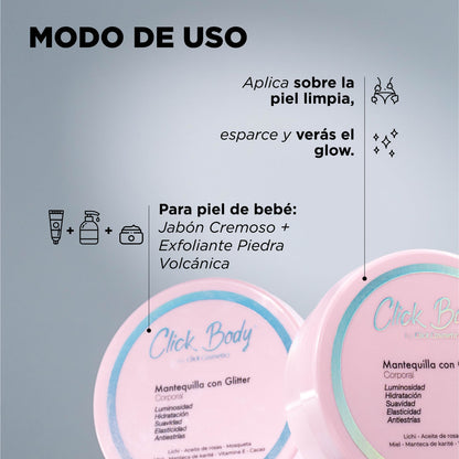 MANTEQUILLA CON GLITTER CLICK HAIR