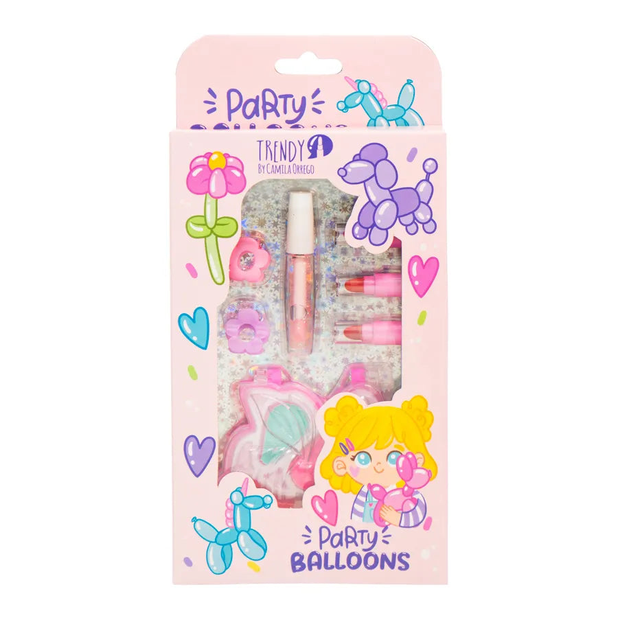 KIT DE MAQUILLAJE PARA NIÑAS PARTY BALLOONS TRENDY