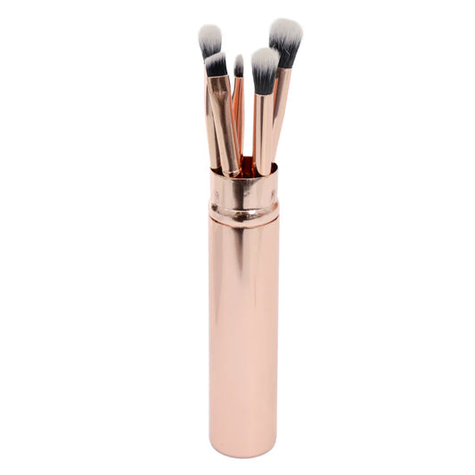 KIT BROCHA OJOS METALICA ORO ROSA TRENDY